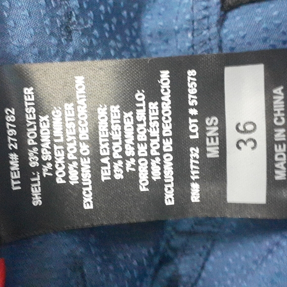 Gerry Blue Performance Men's Shorts Size 36 4-way Stretch Overall Length 21 inch - Picture 10 of 10